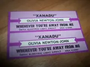 2 Olivia Newton John Xanadu / Whenever Your Away From Me Jukebox Title Strips