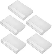 NOLITOY 5pcs Retro Tape Cassette Clear Plastic Cassette Tape Holder Cassette Tape Organizer Cassette Tape Case Cassette Storage Cassette Tape Storage Case Cassette Cases White