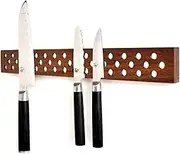 Magnetic Wooden Knife Bar Holder Strip, Cherry or Walnut, 12, 16, 20, or 24 Inch (24 Inch, Walnut)