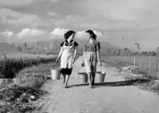 Two Peasants Battipaglia 1952 OLD PHOTO