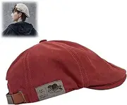 [lunhaifi] Retro Vintage Street Beret Cap, 2023 Trendy Men's Flat Adjustable Beret Hats, Newsboy Hats for Men