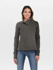 Grey Asymmetric Zip Jacket