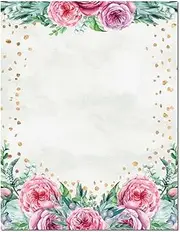 Confetti Flowers Letterhead Laser & Inkjet Printer Paper, 25 Pack