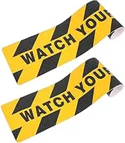 ELAYARD 2Pcs Slip Decals Eye Catching Caution Tape for Stairs Steps Industrial Areas Adhesive Watch Your Step