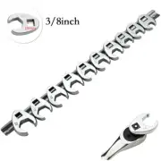 Compact and Reliable 10 Piece Crowfoot Wrench Set Metric Foot Open End Spanner