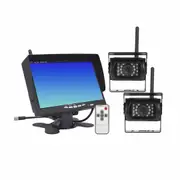 7 Inch Wireless Rear View Kit HD LCD Monitor Dual Wireless Reversing Camera