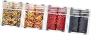 Ysyqkn 4X Nail Art Foil Flakes Confetti Foil Glitter Sequins Manicure Charms Decorations, Pluto Gold