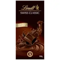 在飛比找momo購物網優惠-【Lindt 瑞士蓮】經典黑巧克力 100g(黑巧克力)