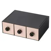 Stackable Drawer with 3 Drawers, Bathroom Storage Organizer, Light Pink