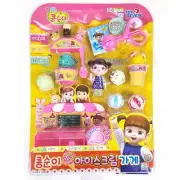 Korean TV Anime Girl Mini Ice Cream Shop Miniature Pretend Play Toy