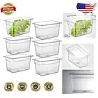 Deep 1/4 Size Commercial Food Pans - 6" High, Scratch-Resistant & Freezer Safe