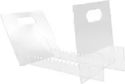 Zerodeko Clear Acrylic Vinyl Record Display Stand Detachable Tabletop Storage Holder for Albums and Books Modern Design with Reinforced Stability for Home Decor