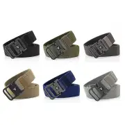 ENNIU Elastic Tactical Belts Combat Tactical Designer Belts For Jeans Pants 2 Ring Buckles Solid Casual Nylon Strap Canv
