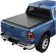 ATATQH Soft Quad-Fold Tonneau Cover Truck Bed Covers Compatible for Ram 1500 2009-2024 5.7FT Bed w/o RamBox w/Lamp | 5.7' (67.4") Bed |