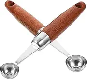 TIDTALEO Stainless Steel Melon Baller Ice Spoon Set Pcs Round Scooper for Desserts Salads