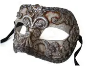 Venetian Masquerade Mask - Crystal Courtier Eyes Silver