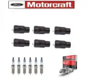 6 FORD OEM Genuine Motorcraft Spark Plug Boot WR6135 & 6 Motorcraft Plugs SP589 (for: Ford)