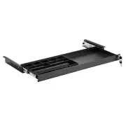 KONIC Ultra Slim Under Desk Drawer - With Lock - Black - Dimensions [KDI-16B]