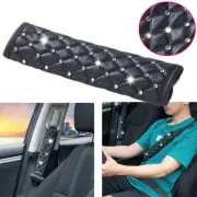 2x Bling Bling Crystal Rhinestone Seat Belt Shoulder Cover Pads For Lady Girls