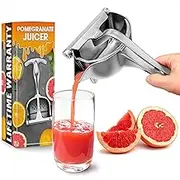 Hand Juicer Squeezer Pomegranate Juicer - Aluminum Manual Hand Press Juicer, Comfortable Ergonomic Grip for Efficient Juice Extraction of Pomegranates, Citrus, and other Fruits | Durable, Compact