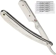 Parker Men’s SR1 Stainless Steel Straight Edge Razor with 5 Parker Platinum Blades