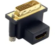 Cablecc Up Angled 90 Degree DVI Male to HDMI Female Adapter for Computer & HDTV & Graphics Card