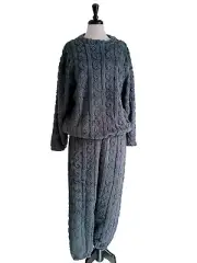 Women Lounge wear set Baggy Lounge Home Track Suit UK 8-14 Grey