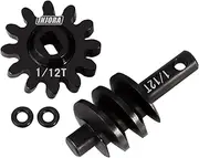 INJORA Underdrive Gears Differential Axle Steel Gears 1/12T Steel Worm Gears Upgrade Parts for SCX24 C10 JLU Gladiator Bronco Deadbolt Axial 1/24 RC Crawler Car