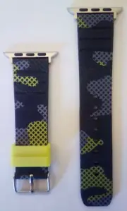 Watch Band for Apple Watch 42mm 44mm Black Green Screen Camouflage