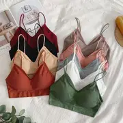 Plain Bralette Tangerine Red- One Size