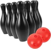 Milisten 1 Set Bowling Portable Bowling Balls Pins Plaything for Indoor Outdoor Fun Encourages Social Interaction Family Games for Parties