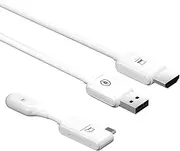 1Set CS7 Video Transmitter Receiver -Compatible USB Adapter Dongle 1080P Wireless Type-C Extender White