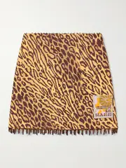 [Zimmermann] Zimmermann - Coco Bead-embellished Appliquéd Leopard-print Cotton Mini Skirt - Leopard print - 2 2 Animal print