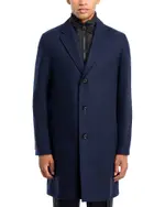 Hugo Milogan Extra Slim Fit Topcoat with Zip-Out Bib