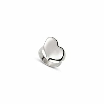 UNO DE 50 HEART RING SILVER SIZE MEDIUM ANI0700MTL00015.NEW IN POUCH