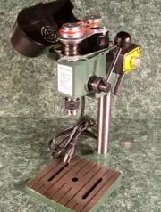 TINY MINI HOBBY BENCH DRILL PRESS 3 speed Variable Vise Mounting Slots FREE Belt