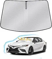 Windshield Sun Shade for Toyota Camry 2018-2024, Upgraded Heat Insulation Front Window Shade Cover for Camry Accessories, Foldable Windshield Shade Sun Visor Protector Block UV Rays