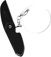 Foldable Pocket Comb with Keyring Oval Mirror Lightweight Travel Fine Tooth Comb for Men Durable Portable Grooming Tool for Go Use