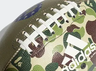 2019 限量發售 SUPER BOWL 第五十三屆超級盃 A BATHING APE x adidas FOOTBALL BAPE SB BAPE CAMO 美式足球 紀念球 綠迷彩 猿人頭 (CL5412) !