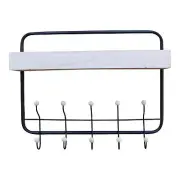 Wall Hanging Shelf With Coat Hooks