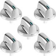 AIIE-EIIA 5 Pcs 00658161 Gas Cooktop Burner Stove Knobs Replaces 00653119, PS8731764,2304716, PS3652058Compatible with NGM8654UC/03，NGM8654UC/04，NGM8054UC/03 Models