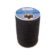 Crafted 6mm x 50m Black Macrame Cord