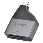 Bonelk USB-C to MicroSD/SD Adapter/Connector - Space Grey