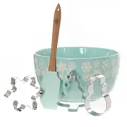 Bread and Butter Electroplate Snowflake Mini Bowl Set Light Blue