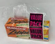 Vintage 1980's 1990's Glad-Lock Zipper Snack Bags Food Zip Box T.V. Movie Prop V