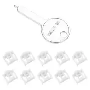 10pcs Port Blocker Locking RJ45 Port/Dust PC Blocker with Coded Key,White