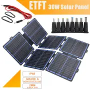 30W 12V ETFE Solar Mat Flexible Folding Solar Panel Blanket Camping Power