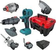 Brushless Power Tool Combo Kit，8-in-1 Cordless Woodworking Tool Set with Batteries & Charger,Saw Water Gun Polishing Machine Reciprocating Saw Swinging Chainsaw, for Homes，Gardens
