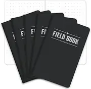 Field Notebook - 3.5"x5.5" - Graph Memo Book - Pack of 5 DOTS