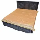 PVC Double Bed Mattress Protector Sheet, Brown 6.5 x 6 feet US